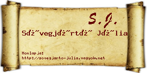 Sövegjártó Júlia névjegykártya