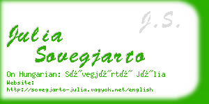 julia sovegjarto business card